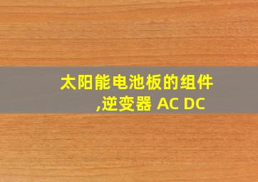 太阳能电池板的组件,逆变器 AC DC